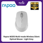 Load image into Gallery viewer, Rapoo M300 Multi-mode Wireless Silent Optical Mouse - Light Grey