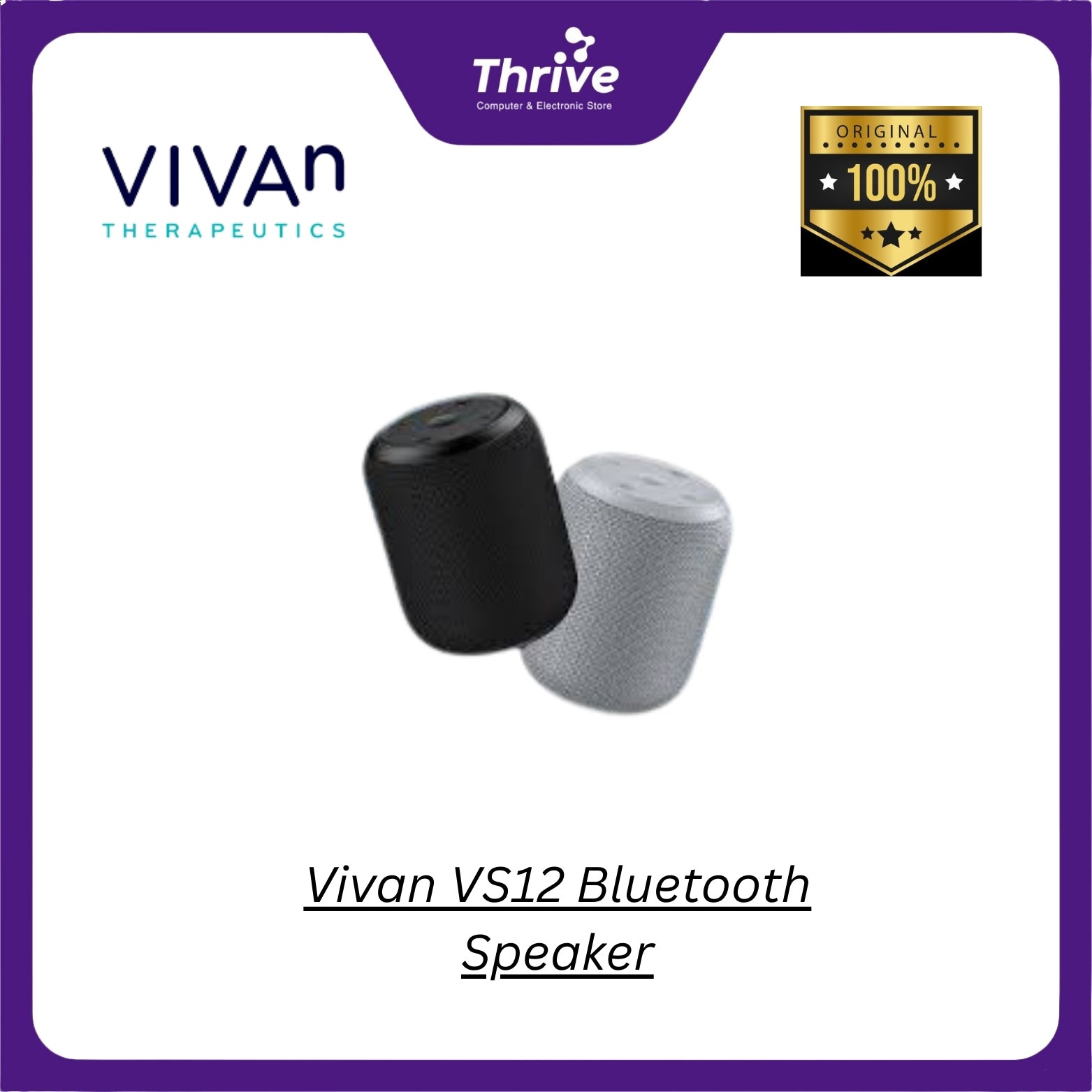 Vivan VS12 Bluetooth Speaker - Sultan Store