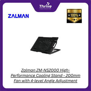 Zalman ZM-NS2000 High-Performance Cooling Stand - 200mm Fan with 4-level Angle Adjustment