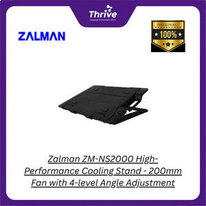 Zalman ZM-NS2000 High-Performance Cooling Stand - 200mm Fan with 4-level Angle Adjustment