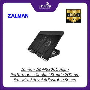 Zalman ZM-NS3000 High-Performance Cooling Stand - 200mm Fan with 3-level Adjustable Speed