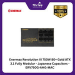 Load image into Gallery viewer, Enermax Revolution III 750W 80+ Gold ATX 3.1 Fully Modular - Japanese Capacitors - ERV750G-AHG-MAC