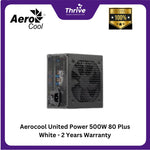 Load image into Gallery viewer, Aerocool United Power 500W 80 Plus White - 2 Years Warranty