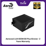 Load image into Gallery viewer, Aerocool LUX 650W 80 Plus Bronze - 2 Years Warranty