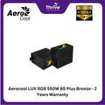 Load image into Gallery viewer, Aerocool LUX RGB 550W 80 Plus Bronze - 2 Years Warranty