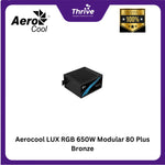 Load image into Gallery viewer, Aerocool LUX RGB 650W Modular 80 Plus Bronze