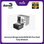 Load image into Gallery viewer, Aerocool Mirage Gold 650W 80 Plus Gold Fully Modular