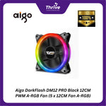 Load image into Gallery viewer, Aigo DarkFlash DM12 PRO Black 12CM PWM A-RGB Fan (5 x 12CM Fan A-RGB)