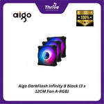 Load image into Gallery viewer, Aigo DarkFlash Infinity 8 Black (3 x 12CM Fan A-RGB)