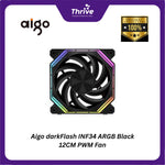 Load image into Gallery viewer, Aigo darkFlash INF34 ARGB Black 12CM PWM Fan