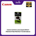 Load image into Gallery viewer, Canon Camera Lens Cap &amp; Others PROTECTF58 PROTECT FILTER 58mm