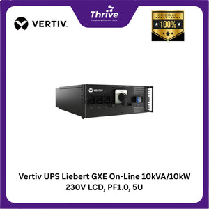 Vertiv UPS Liebert GXE On-Line 10kVA/10kW 230V LCD, PF1.0, 5U, Extended Run, Rack/Tower, Rail Kit Bundled GXE3-10KIRT5UXL