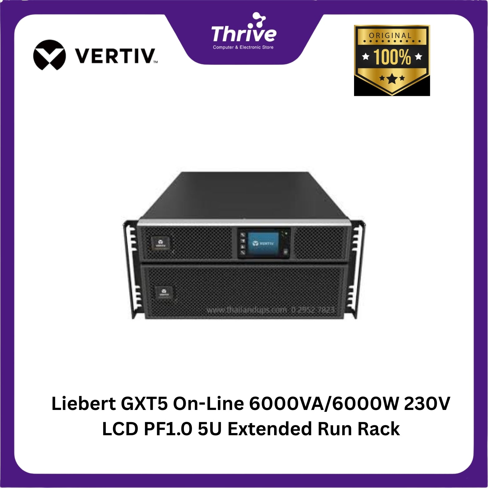 Liebert GXT5 On-Line 6000VA/6000W 230V LCD PF1.0 5U Extended Run Rack ...