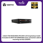 Load image into Gallery viewer, Liebert ITA2 5KVA/5KW UPS 230V LCD long backup model (included IS-UNITY-DP SNMP/Web Card, connection cable &amp; mounting rail kits) 1202670