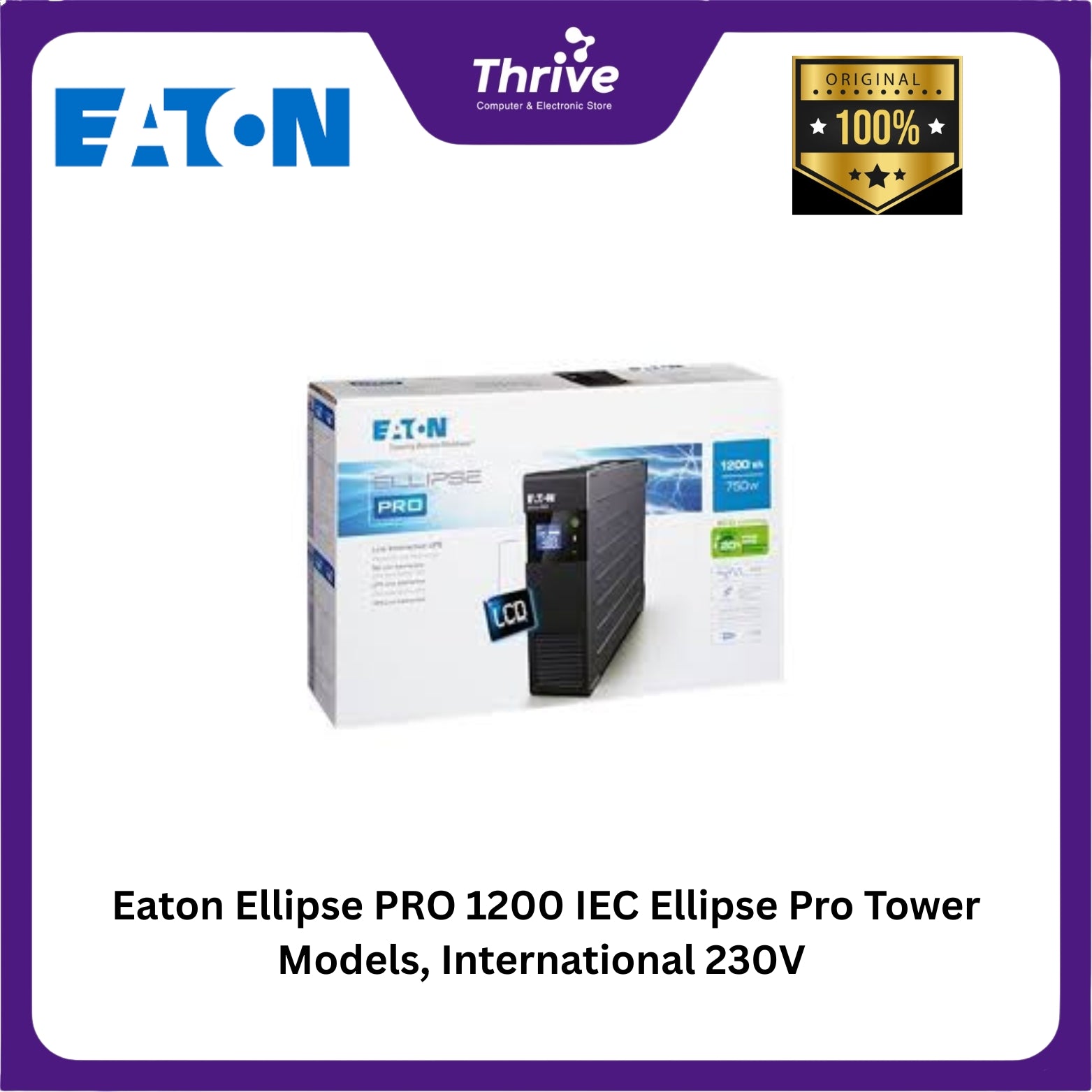 Eaton Ellipse PRO 1200 IEC Ellipse Pro Tower Models, International 230 ...