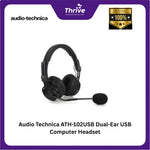Load image into Gallery viewer, Audio Technica ATH-102USB Dual-Ear USB Computer Headset