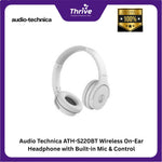 Load image into Gallery viewer, Audio Technica ATH-S220BT Wireless On-Ear Headphone with Built-in Mic &amp; Control