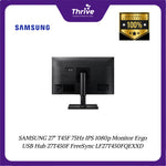 Load image into Gallery viewer, SAMSUNG 27" T45F 75Hz IPS 1080p Monitor Ergo USB Hub 27T450F FreeSync LF27T450FQEXXD
