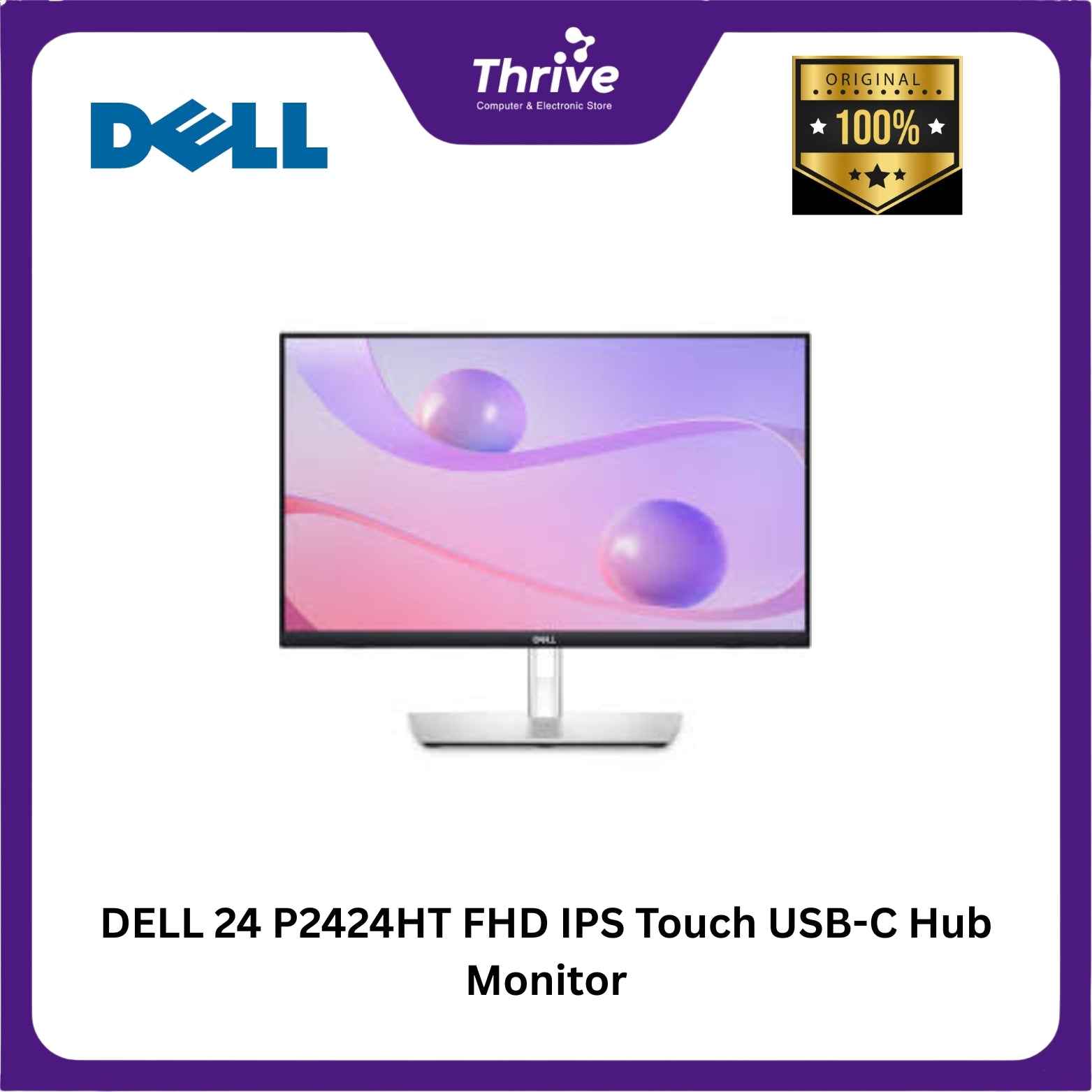 DELL 24 P2424HT FHD IPS Touch USB-C Hub Monitor - Sultan Store