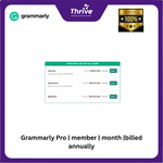 Load image into Gallery viewer, Grammarly Pro | member | month |billed annually