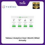Load image into Gallery viewer, Tableau | Analytics | User | Month | Billed Annually

