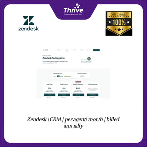 Zendesk | CRM | per agent| month | billed annually