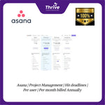 Load image into Gallery viewer, Asana | Project Management | Hit deadlines | Per user | Per month billed Annually