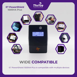 ET PowerShield 1000VA Plus - UPS with LCD Status Monitor