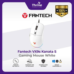 Kanata Wired VX9s Gaming Mouse RGB Macro (White) - Fantech