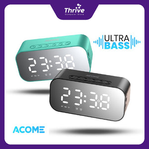 Acome A5 Speaker Bluetooth 5.0 Jam Alarm LED Display Ultra Bass