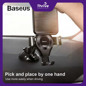 Car Holder Baseus Osculum Type Gravity Mobile Phone Mount Mobil Universal GPS Dashboard Ori