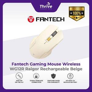 Wireless Gaming Mouse - Fantech RAIGOR III WG12R Rechargeable Baterai (Beige)