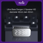 Load image into Gallery viewer, Acome A5 Speaker Bluetooth 5.0 Jam Alarm LED Display Ultra Bass
