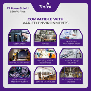 ET PowerShield 850VA Plus - UPS with LCD Status Monitor