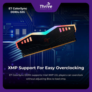 ET ColorSync DDR4-32G - DDR4 RAM Memory for PC Gaming