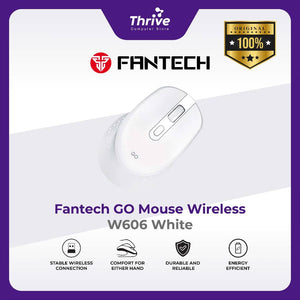 Mouse Wireless Office - Go Series W606 (White) 1600DPI - Fantech