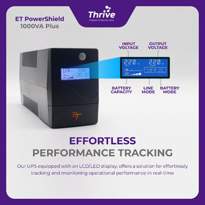 ET PowerShield 1000VA Plus - UPS with LCD Status Monitor