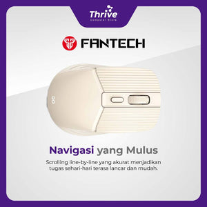 Mouse Wireless Office - Go Series W605 (Beige) - Fantech