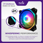 Load image into Gallery viewer, ET ColorBreeze RGB5V-12V Black - PC Cooling Fan RGB for Gaming
