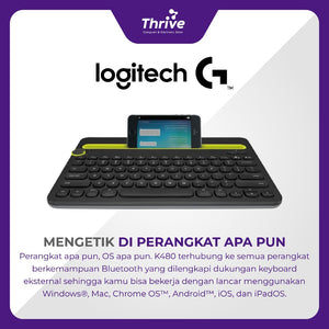 Keyboard Logitech K480 - Keyboard Wireless Bluetooth Portable Multi-Device