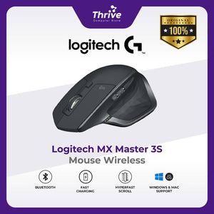 Mouse Logitech MX Master 3S Performance - Mouse Wireless Bluetooth Quiet Click  (Graphite)