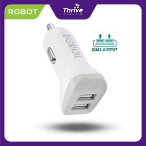 RT-C06 Car Charger Colokan Mobil - 2 Port USB Robot