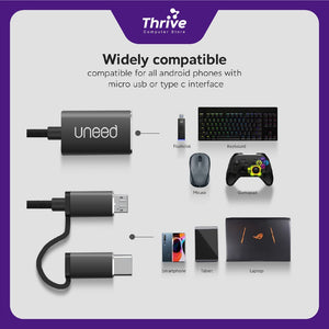 OTG 2 in 1 Type C & Micro USB to USB 3.0 Adapter - UAT08AMC UNEED