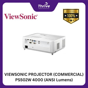 VIEWSONIC PROJECTOR (COMMERCIAL) PS502W 4000 (ANSI Lumens)