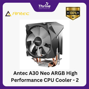 Antec A30 Neo ARGB High Performance CPU Cooler - 2 Direct-Touch Copper Heat Pipes with PWM ARGB Fan - Compatibility All Socket (AM5 Ready)