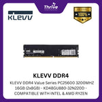 Load image into Gallery viewer, KLEVV DDR4 KLEVV DDR4 Value Series PC25600 3200MHZ 16GB (2x8GB) - KD48GU880-32N220D - COMPATIBLE WITH INTEL &amp; AMD RYZEN