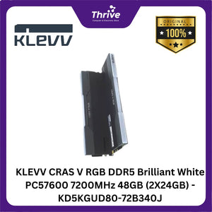 KLEVV CRAS V RGB DDR5 Brilliant White PC57600 7200MHz 48GB (2X24GB) - KD5KGUD80-72B340J