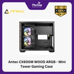 Load image into Gallery viewer, Antec CX600M WOOD ARGB - Mini Tower Gaming Case - Dual Chamber Design - 4mm Tempered Glass with Exotic WOOD - Type C Ready - Free 2Pcs 120mm ARGB Fans Reverse + 1Pcs 120mm ARGB F
