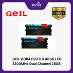 Load image into Gallery viewer, GEIL DDR4 EVO X II ARGB LED 3200MHz Dual Channel 16GB (2x8GB) GAEXSY416GB3200C16BDC - Cableless RGB Illumination Design (Support AMD &amp; INTEL)
