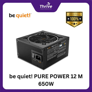 be quiet! PURE POWER 12 M 650W - Fully Modular - ATX 3.0 PCIe 5.0 - 80+ Gold Certified - 10 Years Warranty - Number 1 PSU in Germany